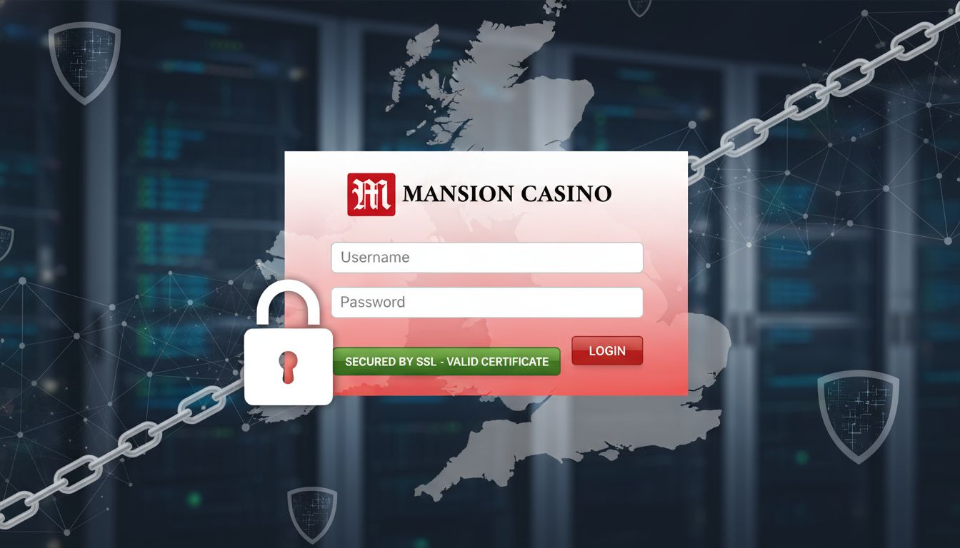 Secure login and SSL visuals emphasising UK usersā protection.